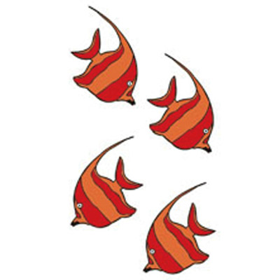 タトゥーシール 熱帯魚3・赤